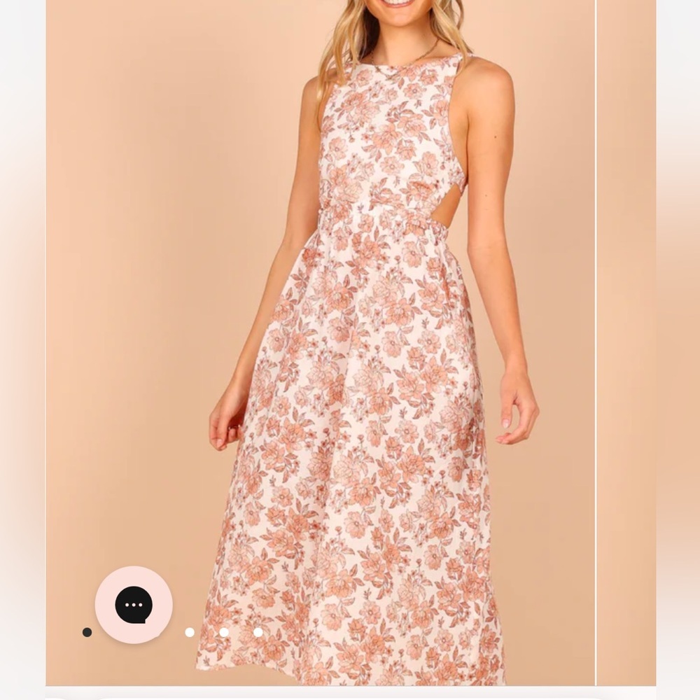 Petal & Pup Aubrey Cutout Floral Midi Dress